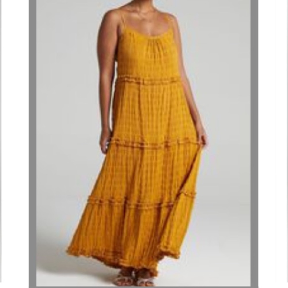 Showpo COASTAL BREEZE DRESS IN MUSTARD